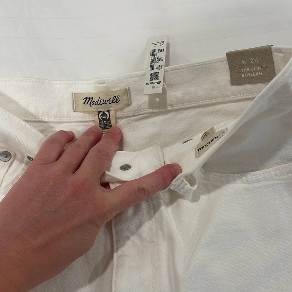 Madewell White Jeans Size 28